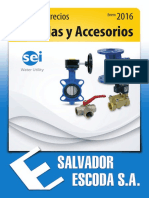 Valvulas Accesorios SEI Tarifa Escoda Enero 2016