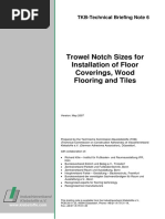 Trowel Notch Sizes