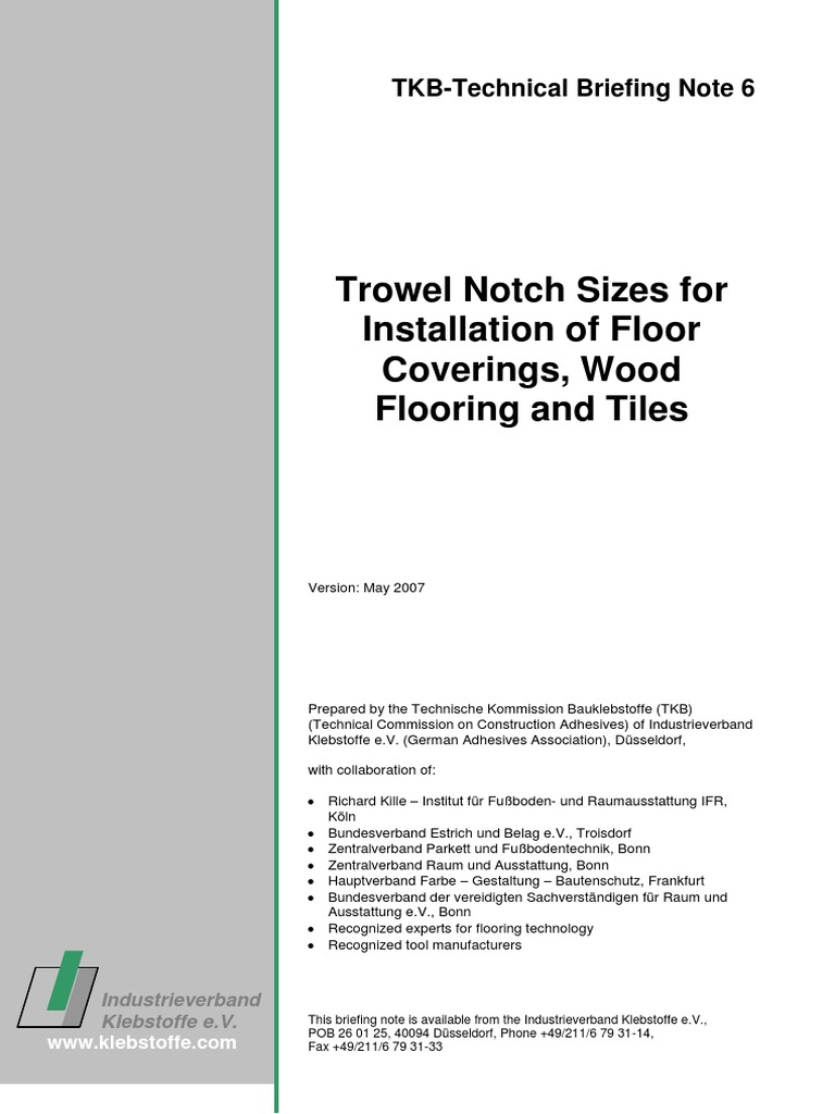 Trowel Notch Sizes Sheet Metal Nature