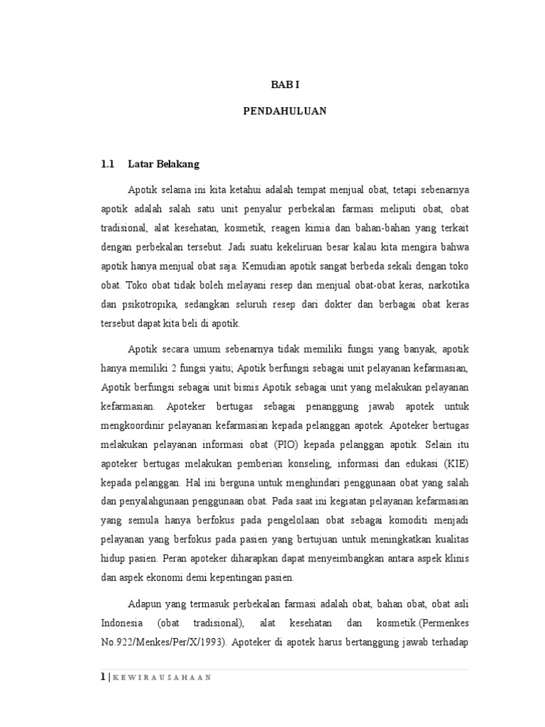 Apotek Modal Sendiri Baru