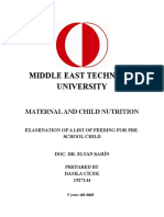 Middle East Technical University: Maternal and Child Nutrition