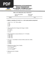 Soal UTS Matematika Kelas 5 Semester 1