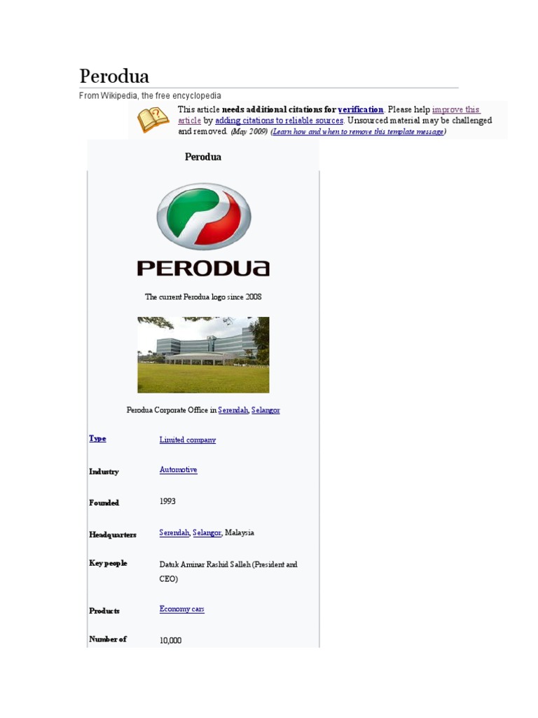 Perodua Wiki English - Contoh Rens