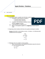 Chapter Revision - Variation