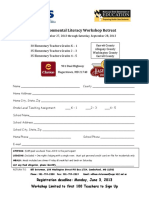 k-5 Workshop Retreat Registration Form TLV
