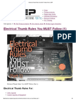Electrical Thumb Rules