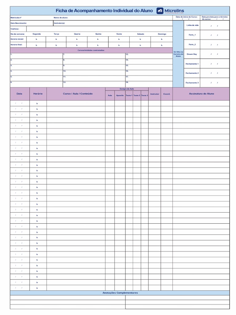 Ficha de Acompanhamento Individual Do Aluno Dinamica (1)