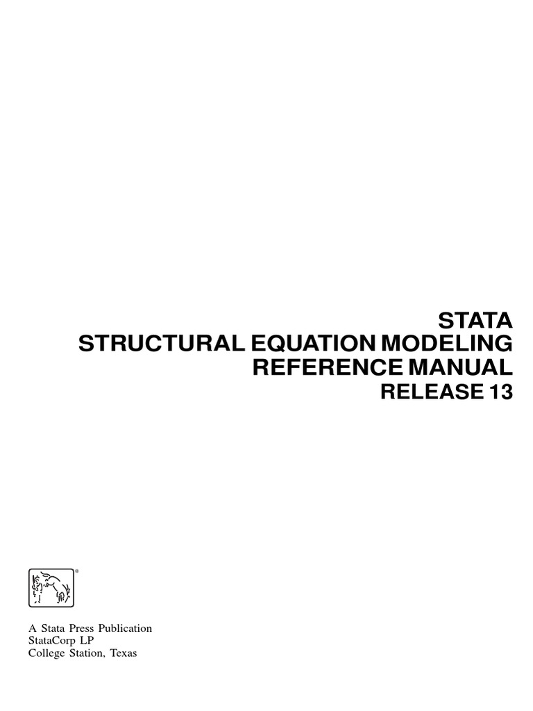 Structural Equation Modeling (Sem) PDF | PDF | Structural Equation ...