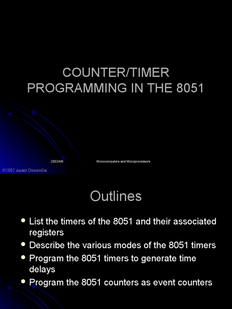 8051 Timer/Counter Programming Guide | PDF | Digital Electronics ...
