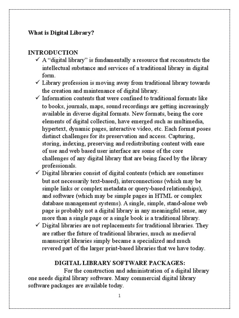 Greenstone Digital Library Software ASSIGNMENT Download Free PDF