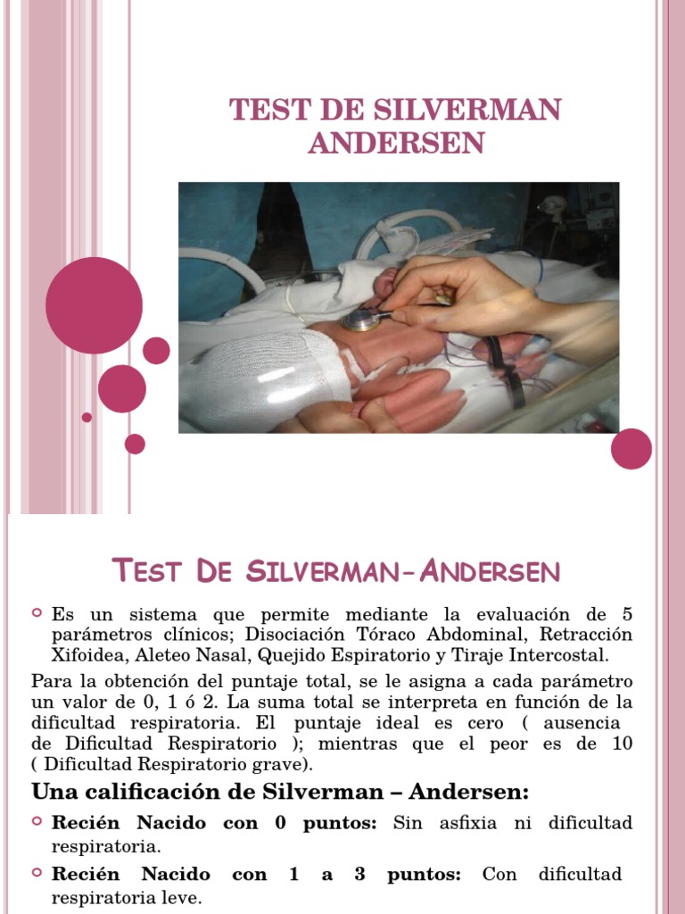 Test Silverman Sistema respiratorio Infantes
