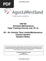 AW189 - Air Vehicle Time Limits - Maintenance Checks