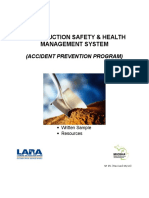 Construction Safety & Health Management System: (Accident Prevention Program)