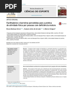 Facilitadores e barreiras percebidas para a prática de atividade física por pessoas com deficiência motora