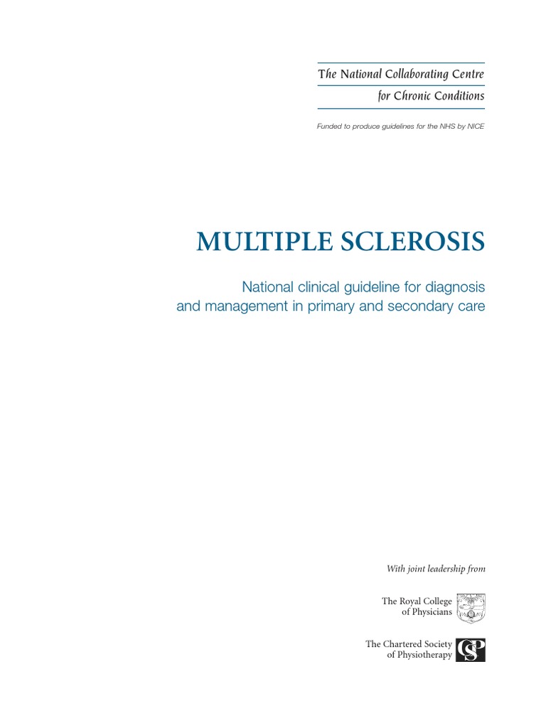 Multiple Sclerosis National Clinical Guideline (Diagnosis and