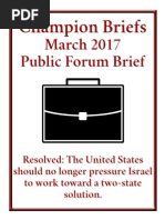 Public FOrum Debate MArch 2017 Champions Brief