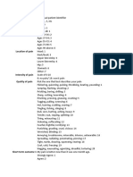 data management- mock spreadsheet sample structure