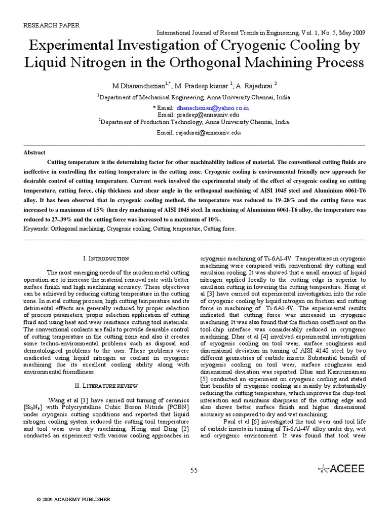Cryo 1 | PDF | Cryogenics | Machining
