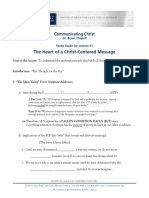 01 - The Heart of A Christ-Centered Message - Study Guide