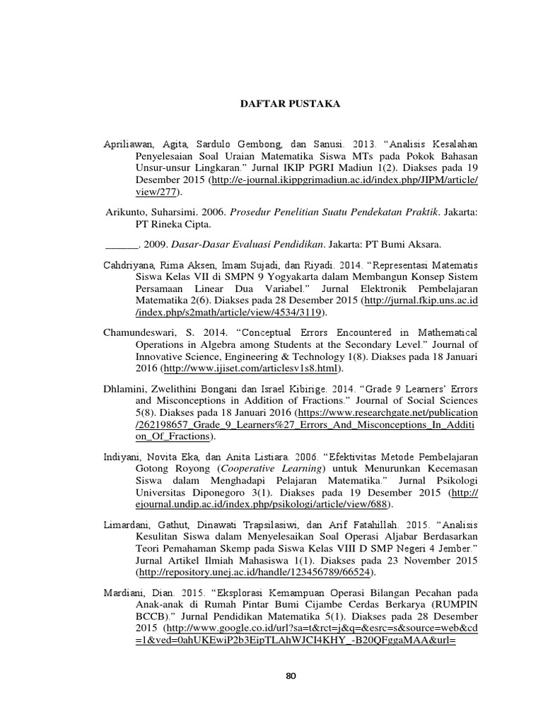 Daftar Pustaka Penelitian Matematika | PDF | Komputer