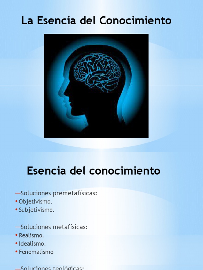 La Esencia del Conocimiento.pptx Realismo filosófico