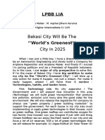 Bekasi City Will Be The World's Greenest City in 2025