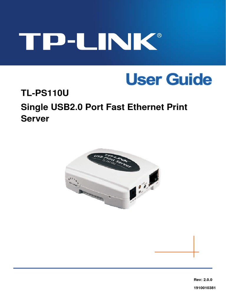 995283An01Entp Link Usb Print Server TL Ps110u PDF Ip Address