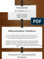 Dimensionless Numbers & Problem 4.5 - 1