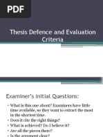 Thesis Evaluation Criteria