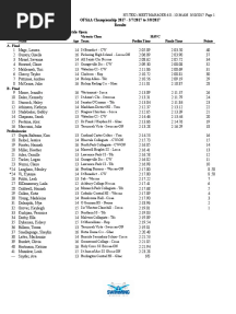 2017 OFSAA Swimming Full Results