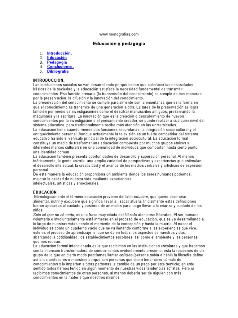 Educacion y Pedagogia | PDF | Pedagogía | Science