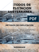 Metodos de Explotacion Subterranea