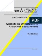 Quantifying Uncertainty in Analytical Measurement: Eurachem / Citac Guide CG 4