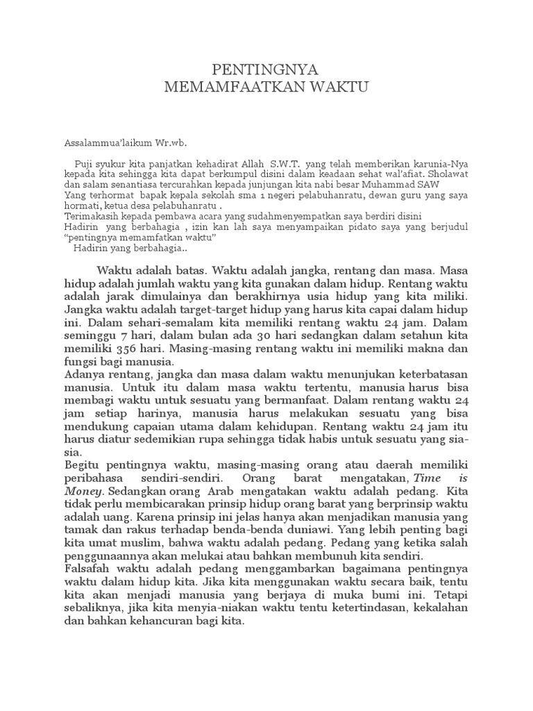 Pidato Waktu