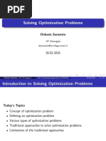 Solving Optimization Problems: Debasis Samanta