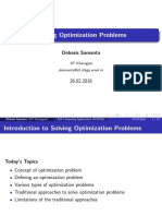 Solving Optimization Problems: Debasis Samanta