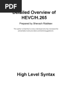 Detailed HEVC/H265 Overview