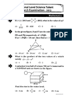 NSTSE Class 9 Solved Paper 2013