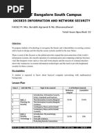 PESIT Bangalore South Campus: 10Cs835-Information and Network Security