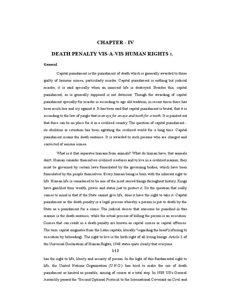 Death Penalty and Human Rights Debate | PDF