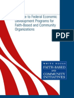 A Guide To Federal Economic Development Programs For Faith-Based and Community Organizations