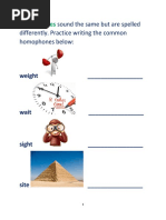 Homophones