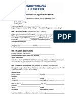 Scholarship & Study Grant Application Form: Any Results That Are Pending MUST Be Submitted As Soon As They Are Released