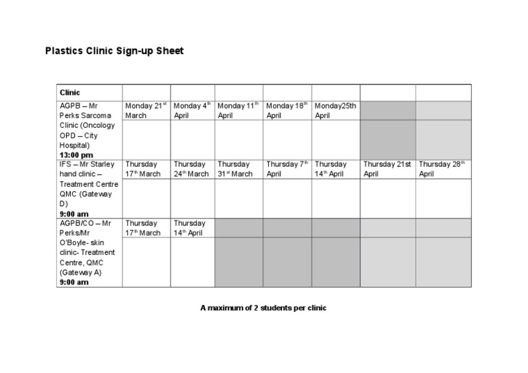 Plastics Clinic Sign PDF