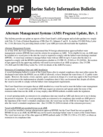 Marine Safety Information Bulletin: Alternate Management Systems (AMS) Program Update, Rev. 1