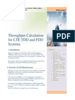 Throughput Calculation For Lte TDD and FDD Systems: December 2012