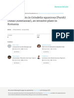 Karyotype Traits in Grindelia Squarrosa (Pursh) Dunal (Asteraceae), An Invasive Plant in Romania