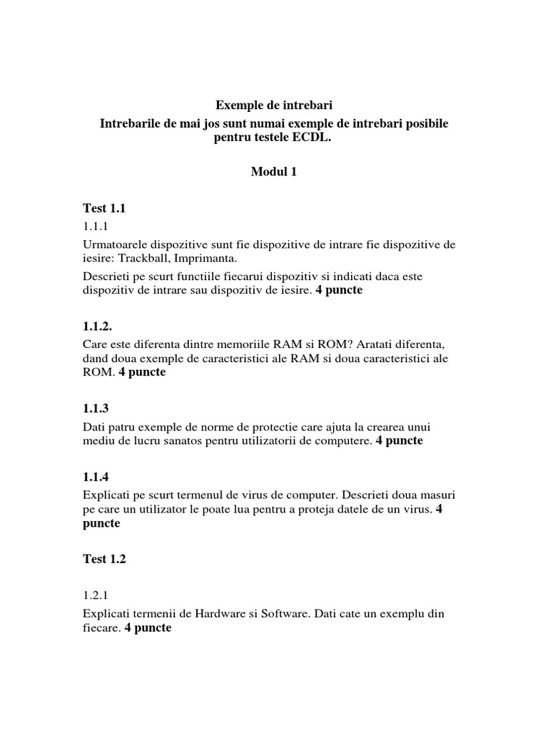 Simulari Ecdl PDF | PDF