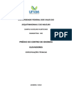 Especificações Técnicas - Elevadores - Centro de Idiomas  - UFVJM.pdf