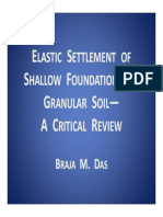 Elastic Settlement a Critical Review